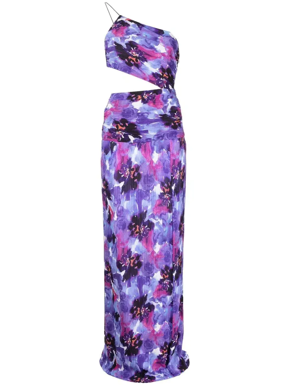 Rebecca Vallance Purple Rain One Shoulder Gown Print Size 10 for rent on The Volte - main image