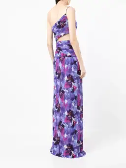 Rebecca Vallance Purple Rain One Shoulder Gown Print Size 10 for rent on The Volte - image 3