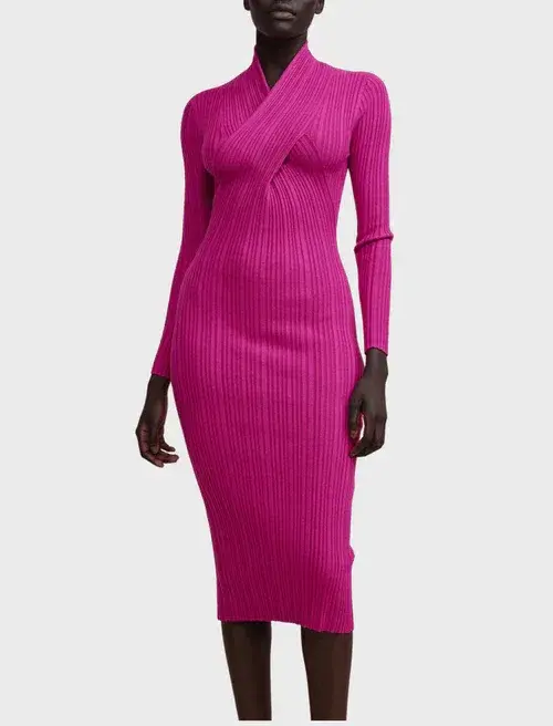 Acler Windsor Dress Pink Size 10 for rent on The Volte - main image