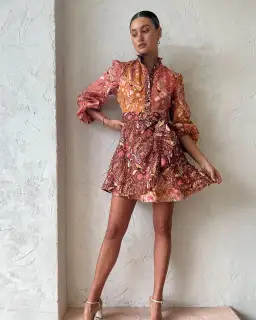 Kate Ford Matien Wrap Dress in Multi Size 1