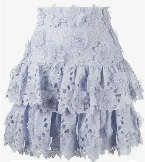 Zimmermann The Lovestruck Miniskirt Periwinkle Size 3 for rent on The Volte - main image