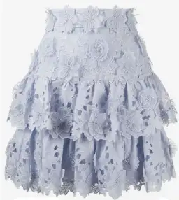 Zimmermann The Lovestruck Miniskirt Periwinkle Size 3 for rent on The Volte - image 4