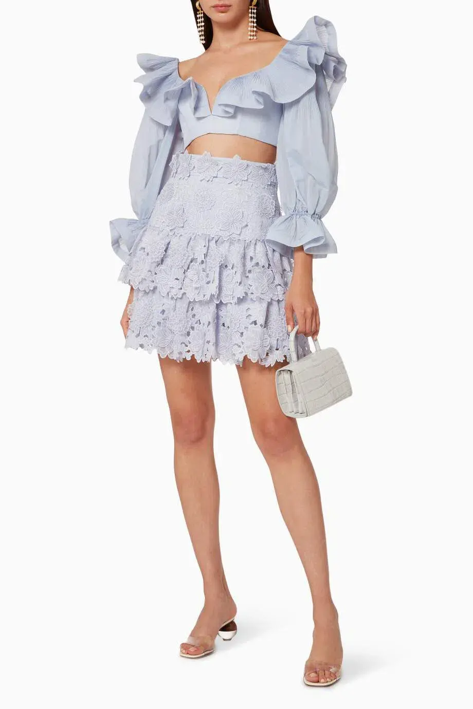 Zimmermann The Lovestruck Miniskirt Periwinkle Size 3 for rent on The Volte - main image