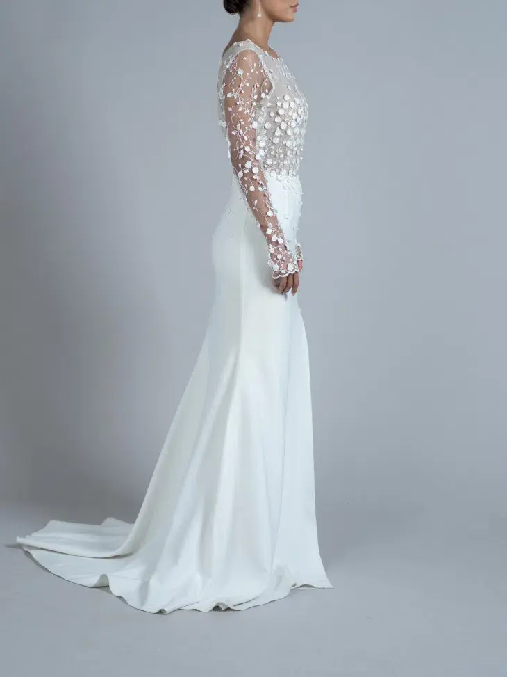Rime Arodaky Blair Wedding Dress White Size 10 for rent on The Volte - main image