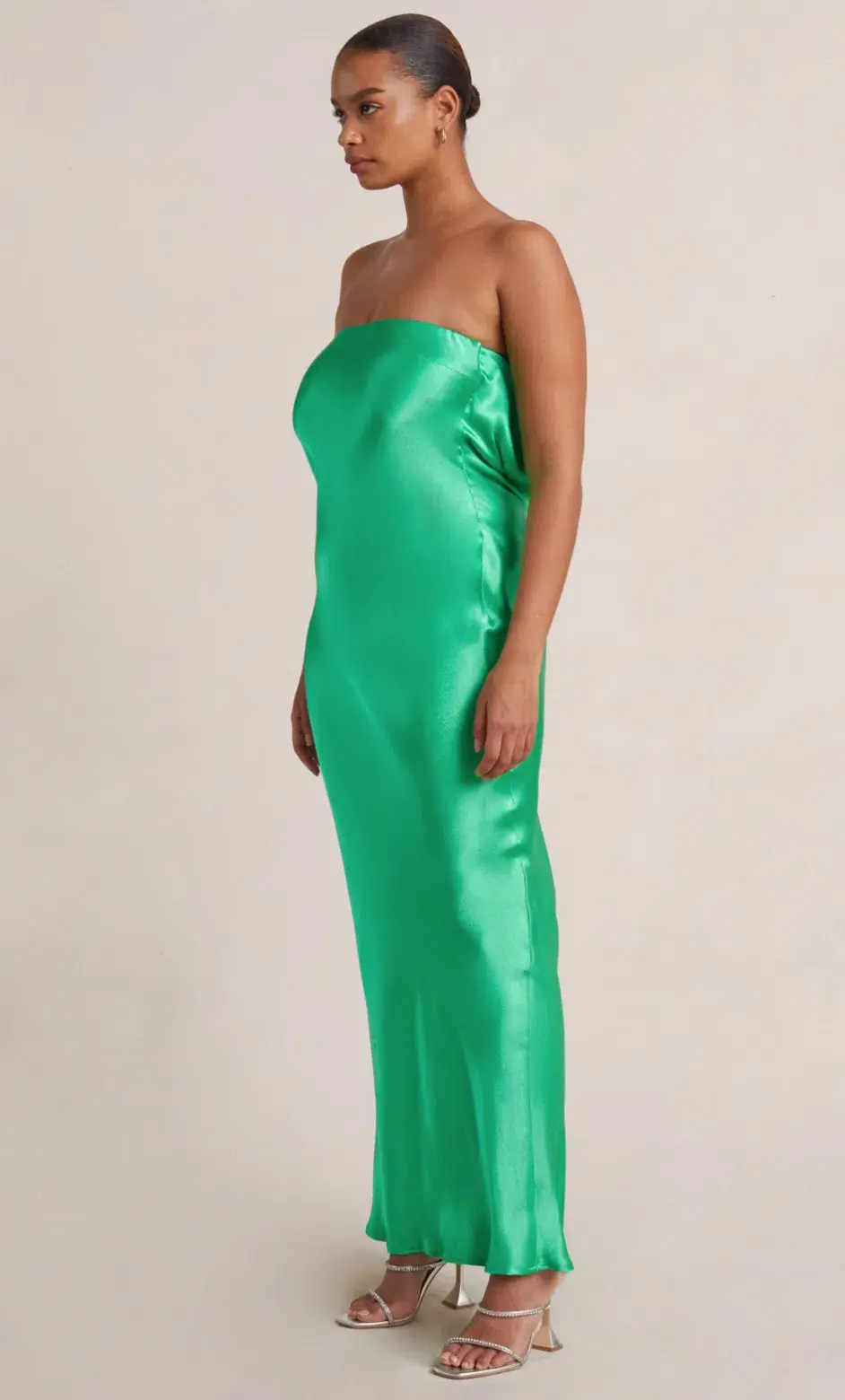 Bec & Bridge Moon Dance Strapless Dress Emerald Green Size 8 for rent on The Volte - main image