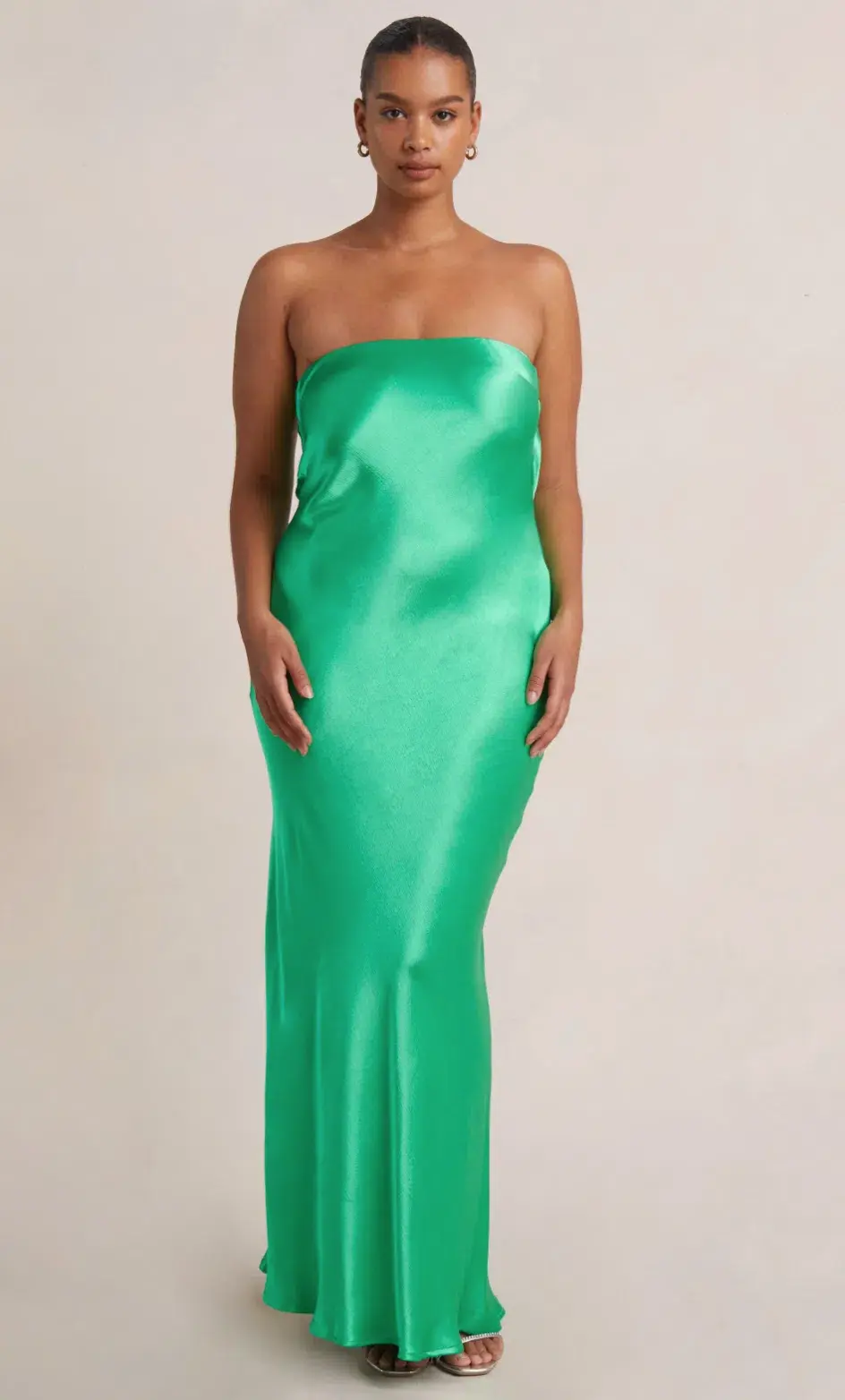 Bec & Bridge Moon Dance Strapless Dress Emerald Green Size 8 for rent on The Volte - main image