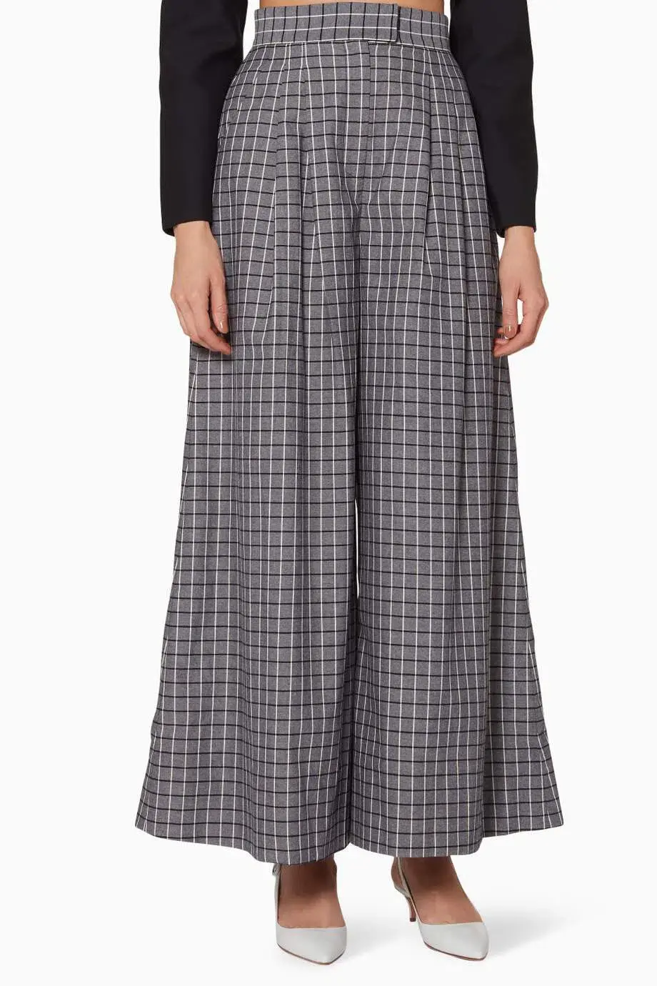 Acler Cunningham Pants Grey Check Print Size AU 6 for rent on The Volte - main image