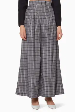 Acler Cunningham Pants Grey Check Print Size AU 6 for rent on The Volte - image 2