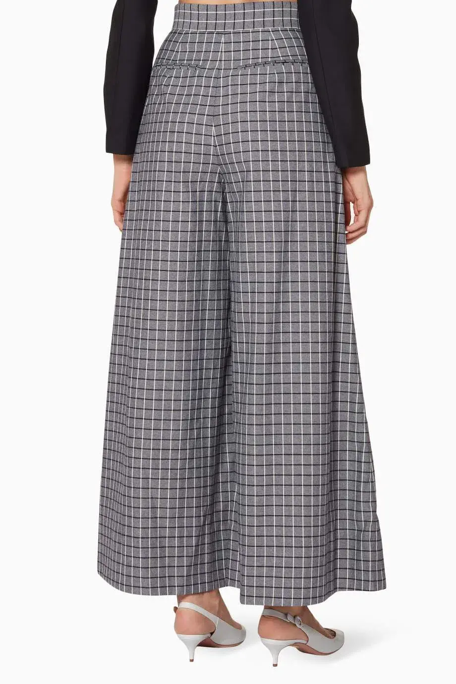 Acler Cunningham Pants Grey Check Print Size AU 6 for rent on The Volte - main image