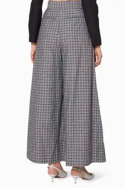 Acler Cunningham Pants Grey Check Print Size AU 6 for rent on The Volte - image 3