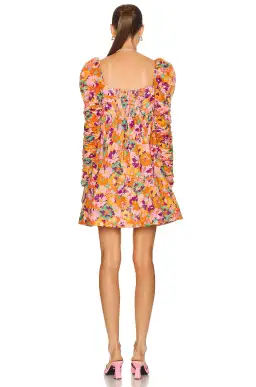 Zimmermann Violet Twist Front Mini Dress Mustard Multi Floral Size 0P / Au 6 for rent on The Volte - image 2