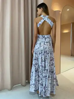 Bec & Bridge Gardenia Cotton Maxi Dress Print Size 12