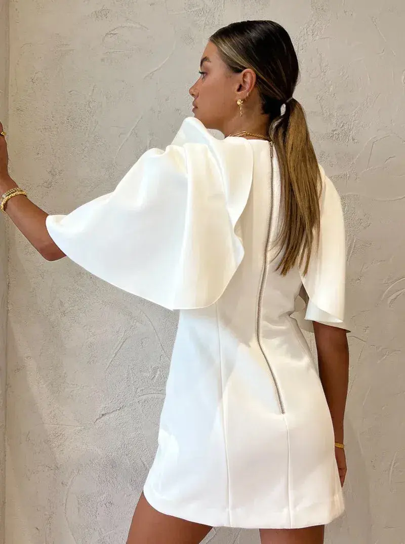 Acler Gwynn Dress Cream Size 8 for rent on The Volte - main image