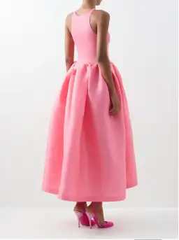 Marques' Almeida Taffeta-skirt organic cotton-blend midi dress Pink Size XS / AU 6 for rent on The Volte - image 8