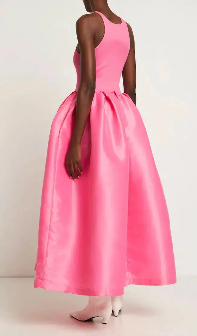 Marques' Almeida Taffeta-skirt organic cotton-blend midi dress Pink Size XS / AU 6 for rent on The Volte - main image