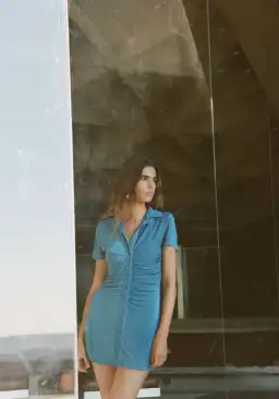 With Jean Alexa Dress Electra Blue Size 4 for rent on The Volte - image 3