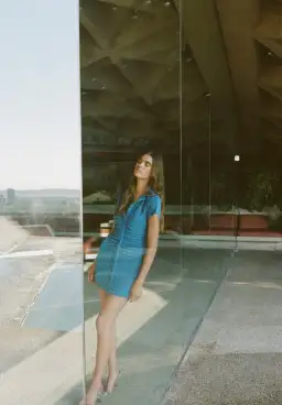 With Jean Alexa Dress Electra Blue Size 4 for rent on The Volte - image 4