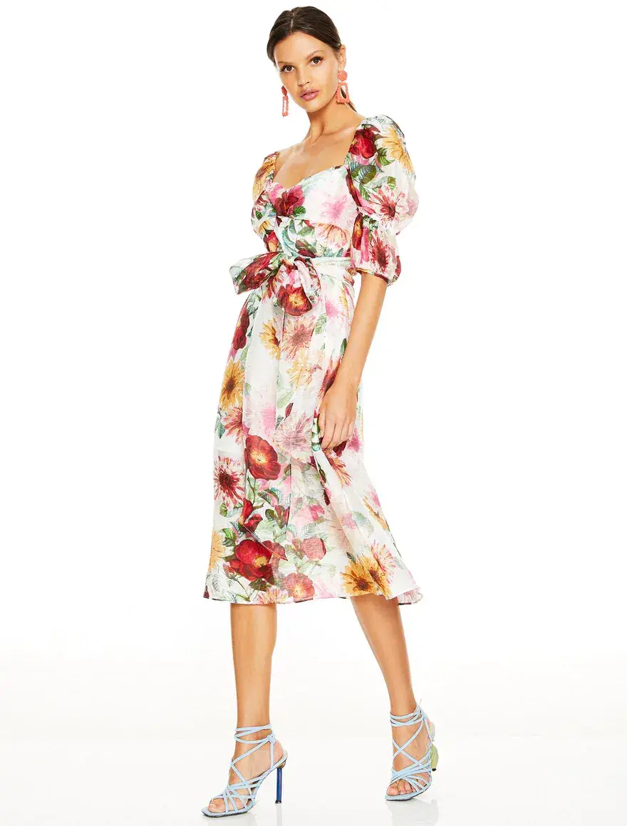 Talulah Garland Midi Floral Dress Print Size S for rent on The Volte - main image