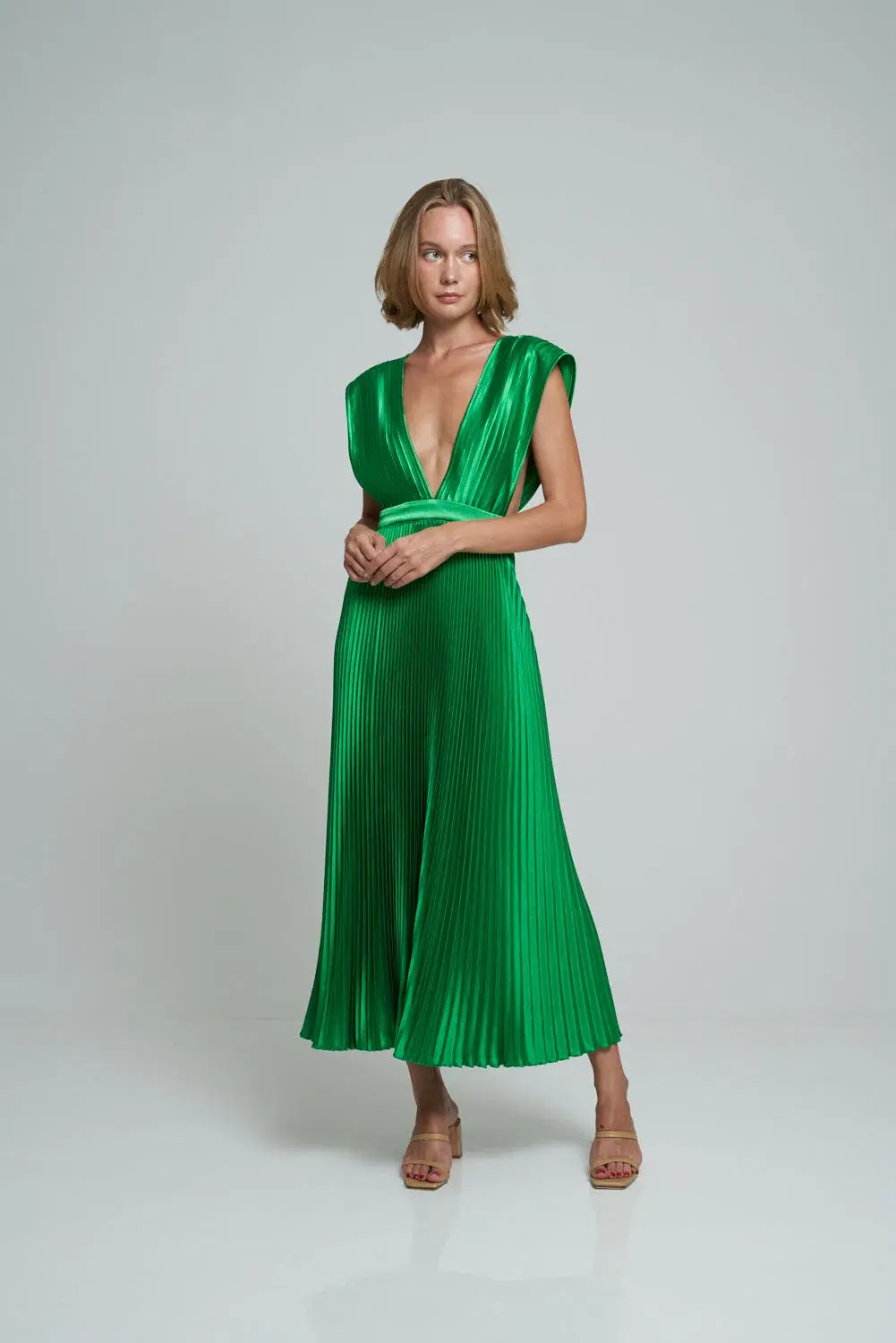 L'idee Gala Gown Bright Green Size 8 - Image 3