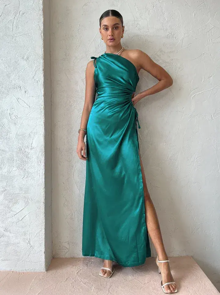 Sonya Moda Nour Emerald Green Maxi Dress Size 8 for rent on The Volte - main image