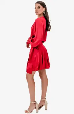Aje Galina Wrap Dress Hot Pink Size 8 for rent on The Volte - image 2