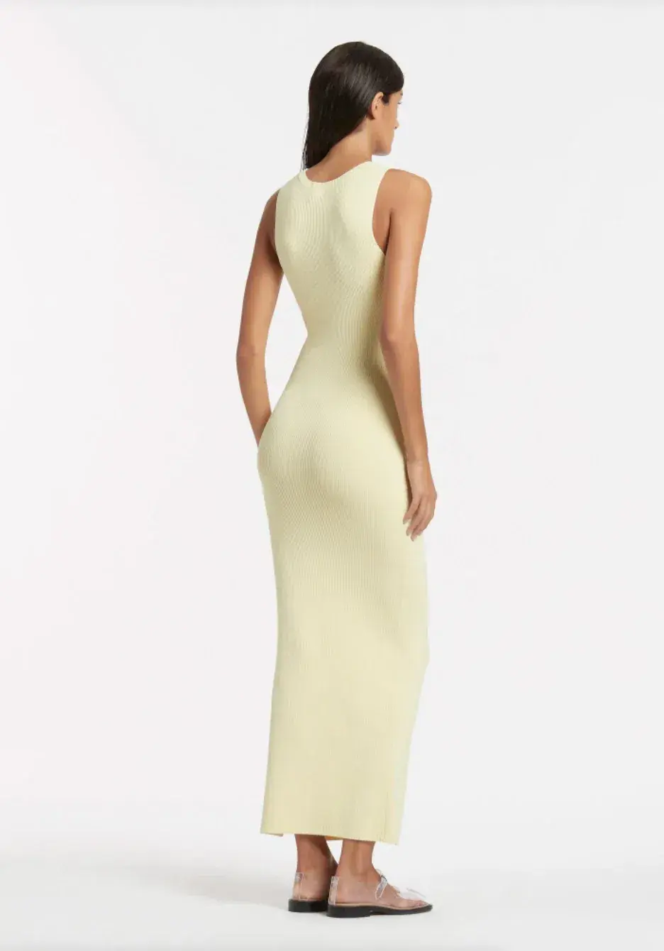 Sir the Label Kelvin Draped Dress in Lemon Yellow Size 10 for rent on The Volte - main image