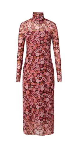 Scanlan Theodore Floral Mesh Dress Pink Size 6 for rent on The Volte - image 4