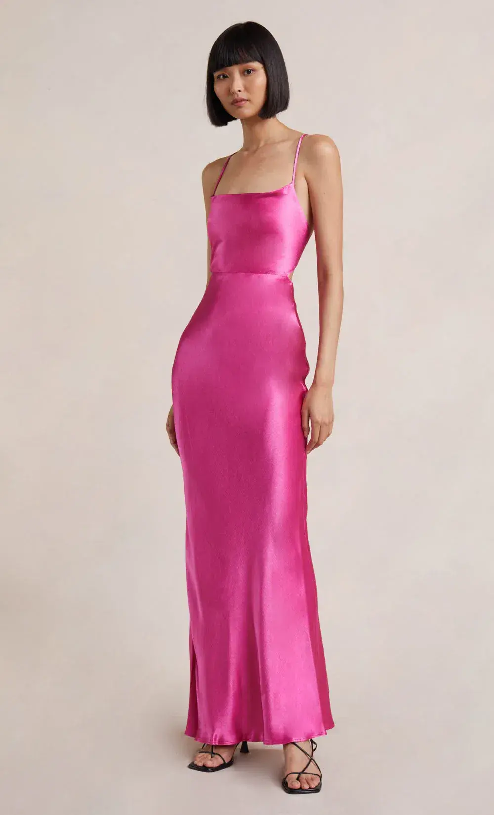 Bec & Bridge Loren Maxi Dress Deep Pink Size 6 for rent on The Volte - main image