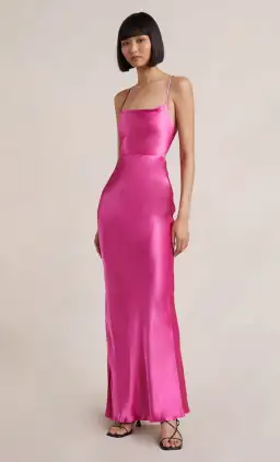 Bec & Bridge Loren Maxi Dress Deep Pink Size 6 for rent on The Volte - image 1