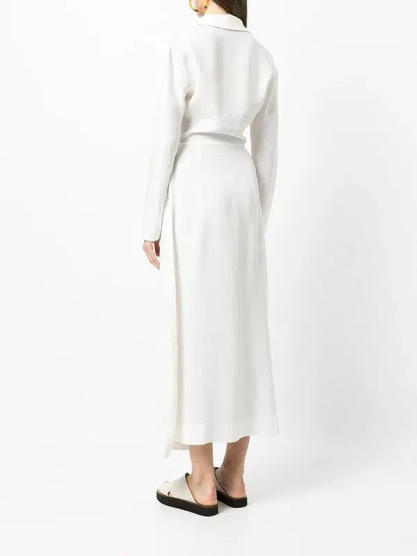 Sir The Label Clemence Long Sleeve Wrap Dress Ivory Size 0 / AU 6 for rent on The Volte - main image