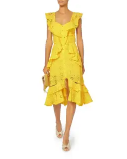 Alice McCall Clair De Lune Dress in Lemon Daisy Size 10