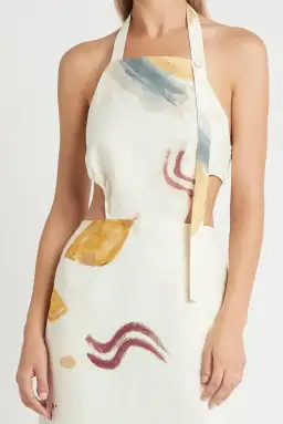 Sir The Label Gabrielle Penfold Martine Halter Dress Print Cream Size 0 / AU 6 for rent on The Volte - image 2