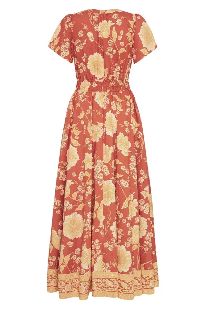 Spell & The Gypsy Sloane Gown in Ochre Size Medium for rent on The Volte - main image