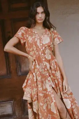 Spell & The Gypsy Sloane Gown in Ochre Size Medium for rent on The Volte - image 2