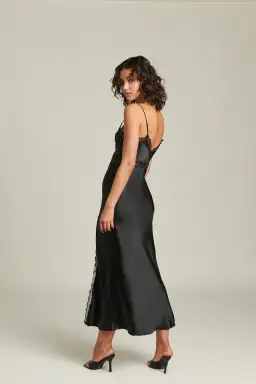 Ginia Naomi Silk Slip Dress Black Size XS for rent on The Volte - image 2