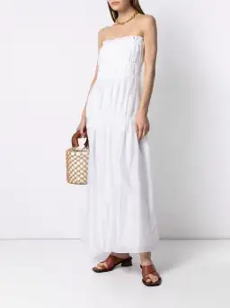Sir The Label Dimitri Strapless Midi Dress Ivory Size 0 / AU 6 for rent on The Volte - image 1