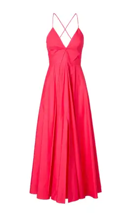 Scanlan Theodore Parachute Cotton Strappy Dress Fuchsia Pink Size AU 12 for rent on The Volte - image 6