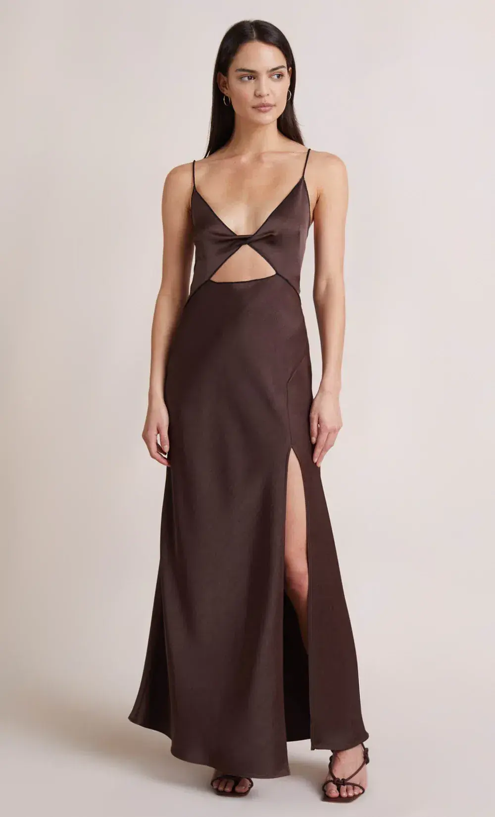 Bec & Bridge Hazel Maxi Dress in Chocolate Brown Size 12 for rent on The Volte - main image