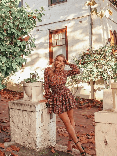 KOOKAI - BOUQUET RED FLORAL DRESS - SIZE 6 for rent on The Volte - main image