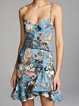NICHOLAS - ARIELLE BLUE FLORAL MINI DRESS SIZE 6 for rent on The Volte - image 1
