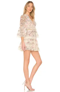 Zimmermann Lovelorn Floral Flutter Mini Dress Pink Floral Size 8 for rent on The Volte - image 2