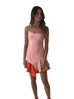 BY JOHNNY - BAMBI FRILL PINK DRESS SZ 6 for rent on The Volte - image 1