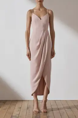 Shona Joy Samantha Core Cocktail Dress in Ballet Pink Size 10
