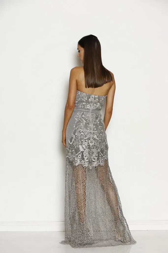 Grace & Hart Adele Gown Silver Size 14 for rent on The Volte - main image
