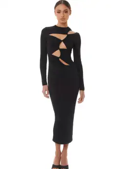 Eliya The Label Cabana Dress Black Size S for rent on The Volte - image 1