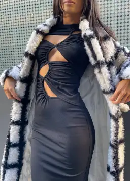 Eliya The Label Cabana Dress Black Size S for rent on The Volte - image 4