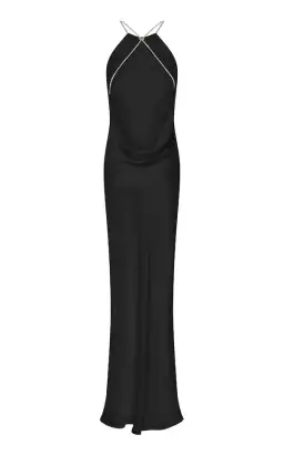 Michael Lo Sordo Charlie Bias Halter Dress Black Size 6 for rent on The Volte - image 4