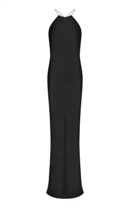 Michael Lo Sordo Charlie Bias Halter Dress Black Size 6 for rent on The Volte - image 3