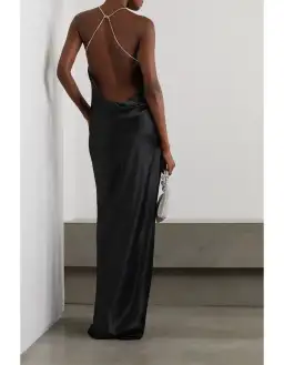 Michael Lo Sordo Charlie Bias Halter Dress Black Size 6 for rent on The Volte - image 2