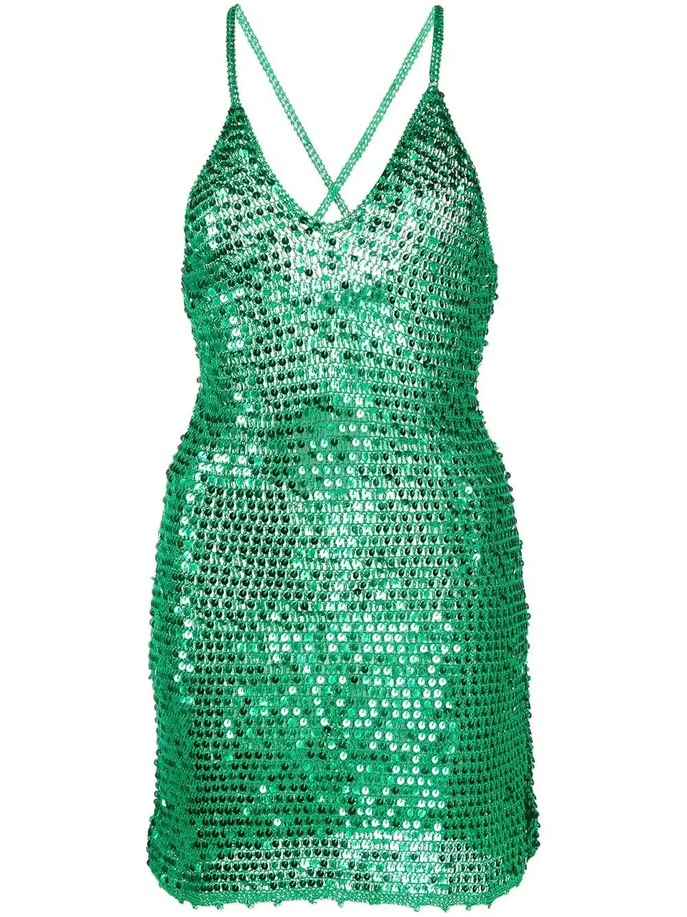 Retrofete Elliana Sequin Mini Dress Green Size S/M / Au 8 for rent on The Volte - main image
